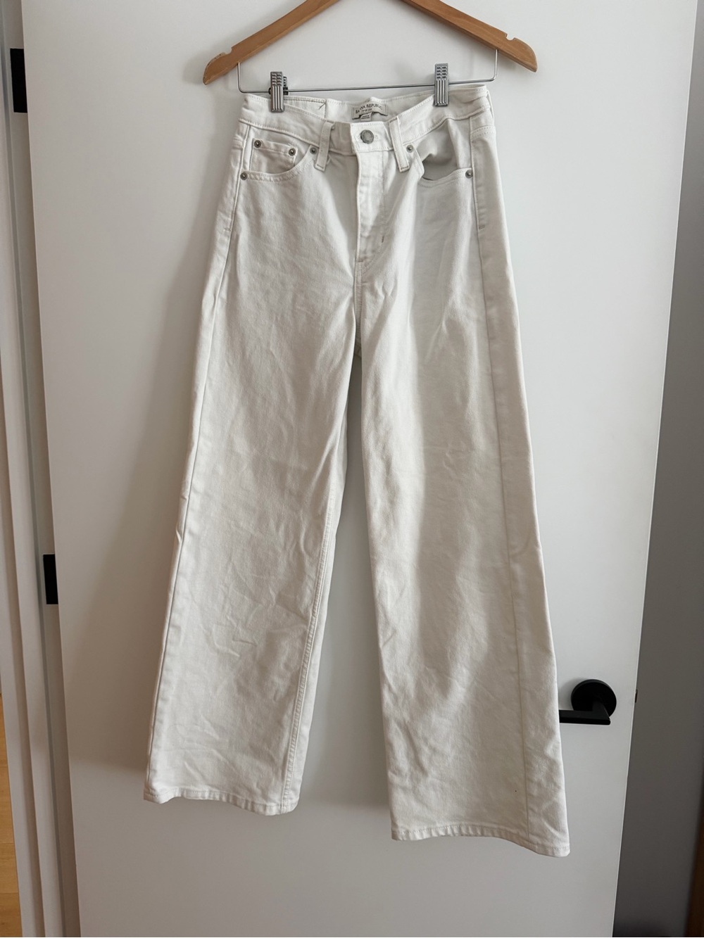 Banana Republic High-Rise Wide Leg Jeans - White